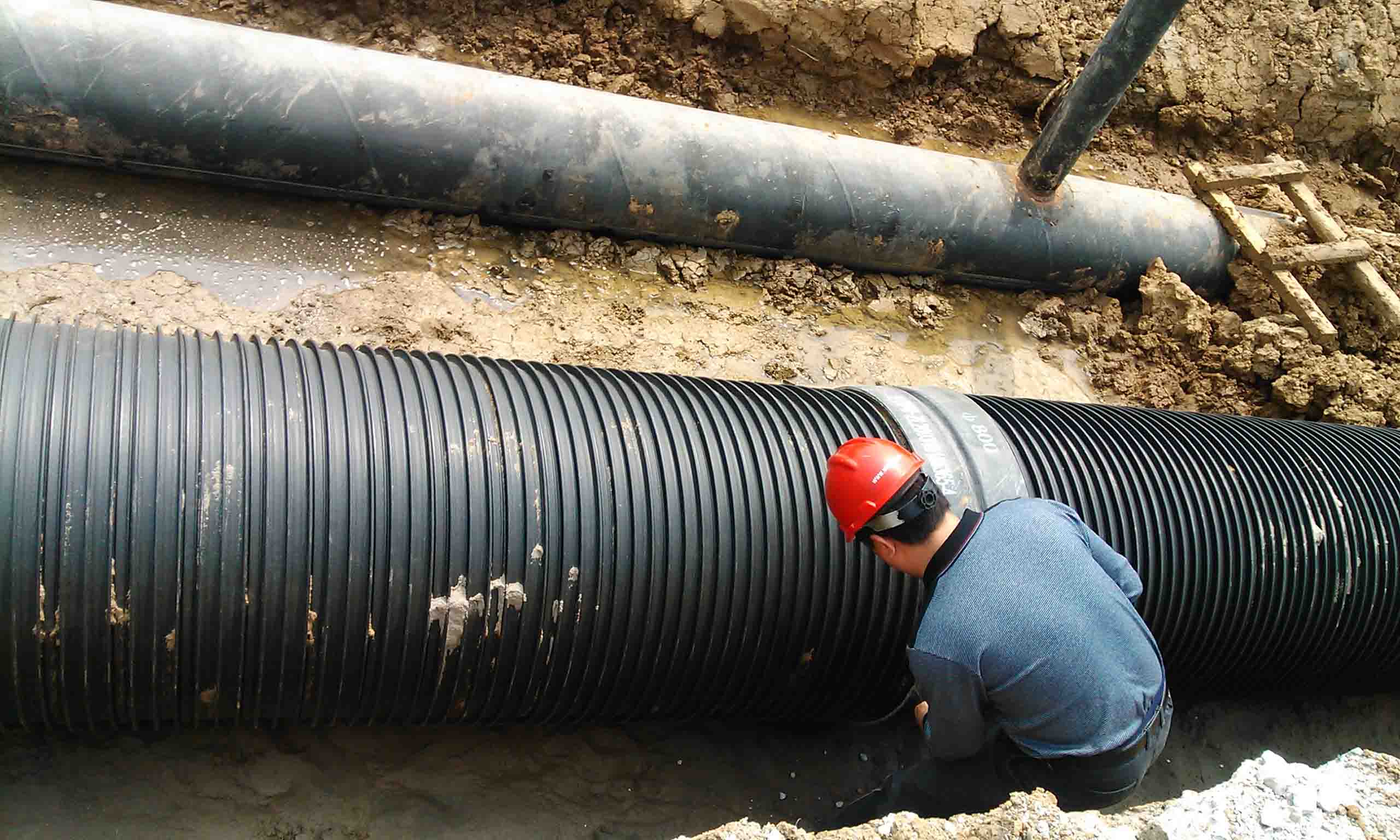 上海Hdpe給水管施工現場